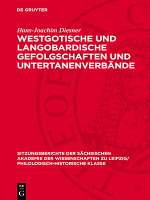 cover image of Westgotische und langobardische Gefolgschaften und Untertanenverbände